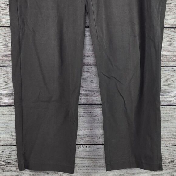 Eileen Fisher Slim Ankle Casual Linen Straight Leg Brown Pants Large Petite - Picture 4 of 9